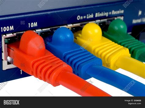 router cables  image photo  trial bigstock