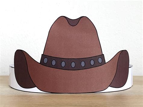 Cowboy Hat Paper Crown Printable Wild West Costume Craft Activity for ...