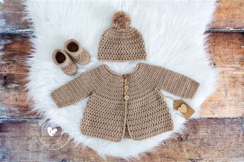 Crochet Baby Cardigan Pattern (The Ella Cardie) - Maisie and Ruth