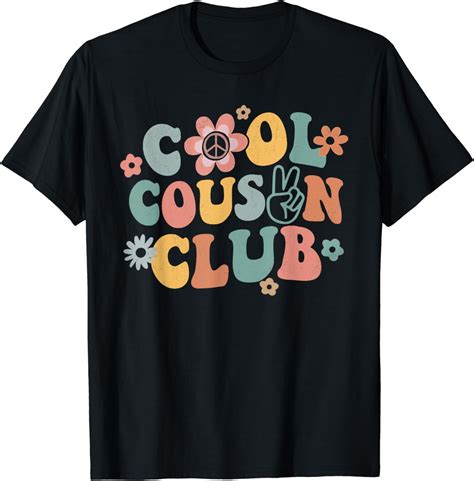 Cool Cousin Club Retro Cousin Matching Family Crew Squad T-Shirt