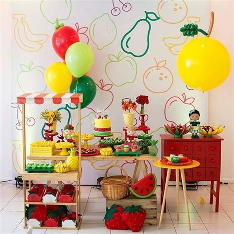 Decoração De Festa Infantil Tema Frutas - Encanto de festa com o tema Frutas! Credito: @toquedelas Acervo ...