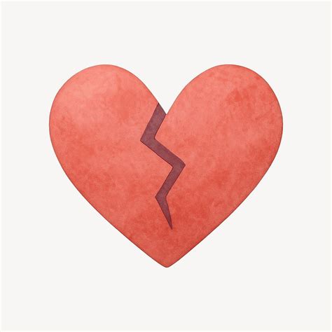 broken heart symbol illustration  photo illustration rawpixel
