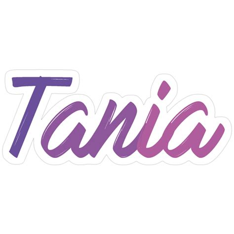 "Tania" Sticker for Sale by Shalomjoy in 2025 | Tania, Vinyl decal