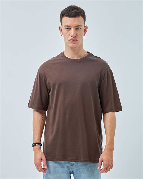 Buy Men's Brown Oversized T-shirt Online at Bewakoof