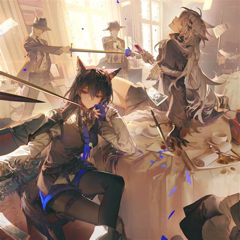 arknights personaggi femminili arte delle anime