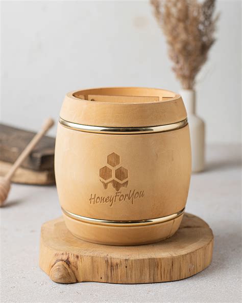 Деревянный бочонок с донниковым мёдом HoneyForYou, 1 кг - купить по ...
