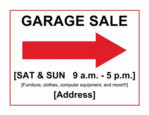 Garage Sale Sign Template | Stcharleschill Template