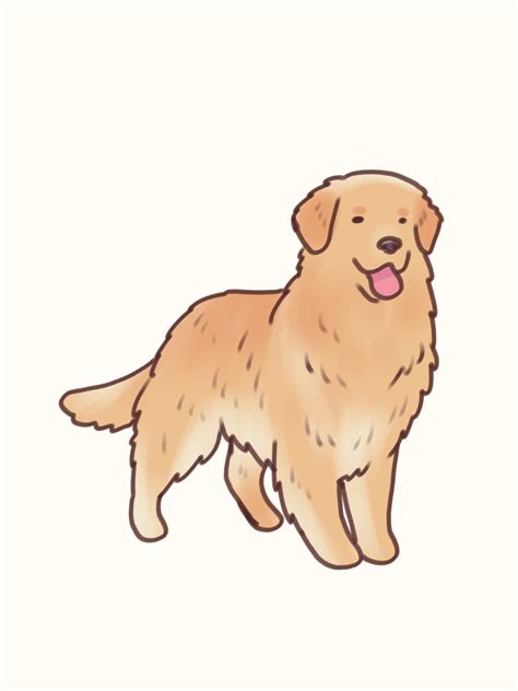 golden retriever drawing easy
