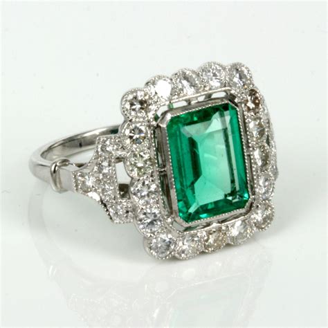 Buy Emerald and diamond ring in a magnificent setting. Sold Items, Sold ...