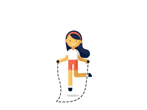 jump rope girl motion design animation motion graphics animation