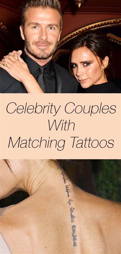 11 celebrity couples who got matching tattoos