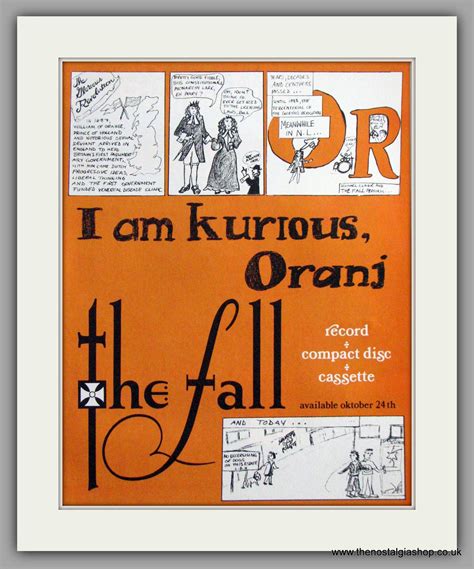Fall (The) - I am Kurious, Oranj. Vintage Advert 1988 (ref AD50453