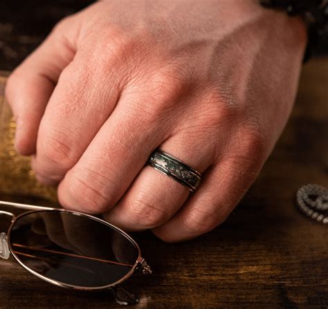 Men's Military Wedding Rings - Manly Bands | Mens Wedding Bands