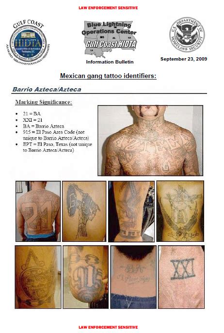 (U//LES) Mexican Gang Tattoos Identification Guide | Public Intelligence
