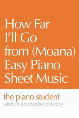 Moana Movie: Easy Piano Sheet Music