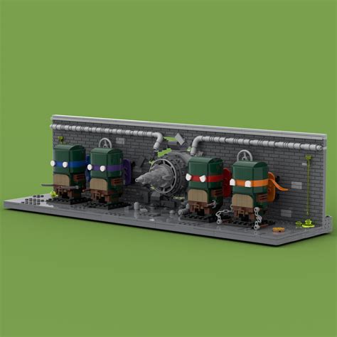 LEGO MOC Teenage Mutant Ninja Turtles Brickheadz and Display Stand by ...