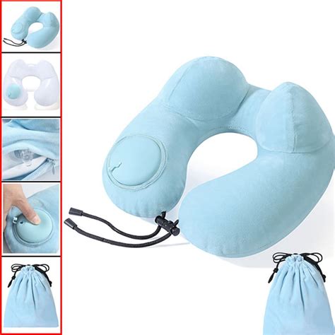 BLCYY Pillow Case Inflatable Travel Neck Pillow For Airplane Sleeping