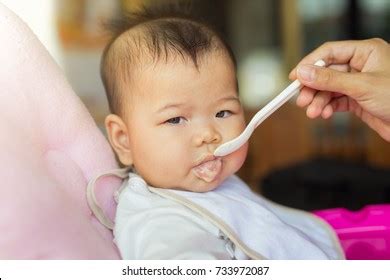 Baby Hungry Parent Feed Him She Stock Photo 733972087 | Shutterstock