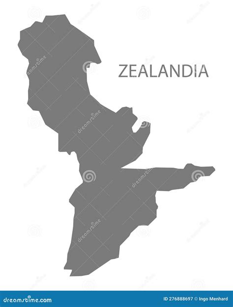 Zealandia Map grey stock vector. Illustration of secret - 276888697