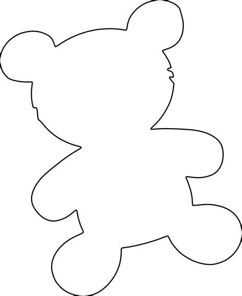 Bear Clipart Black And White | Teddy Bear Outline