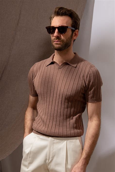 mens knitted polo top - Cherry Laflamme