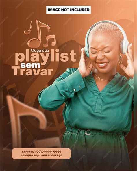 Enjoy your playlist without interruptions music ad | Premium PSD