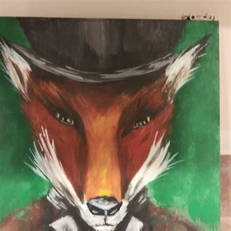 Sly Fox | Painting on wood, Painting, Art