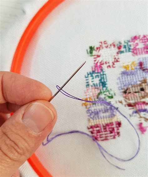 One simple trick to help keep the back of your cross stitch neat – What
