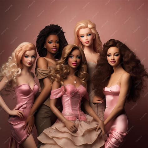 Premium AI Image | The Barbie and Gang