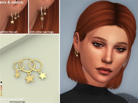 Hoop Earrings Sims 4 Cc - The Best Produck Of Earring