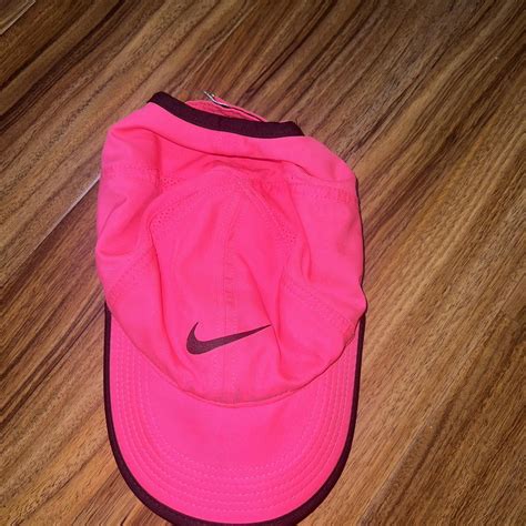 Pink Nike tec hat. Black spot on the front #nikehat... - Depop