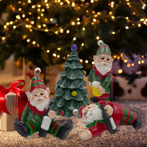 Set of 4 naughty garden gnomes