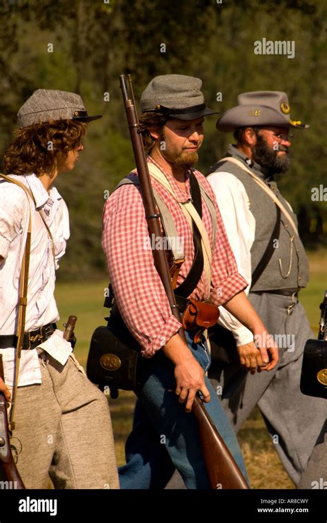 Civil war battle reenactment of Townsends in Mt. Dora Florida Stock Photo - Alamy