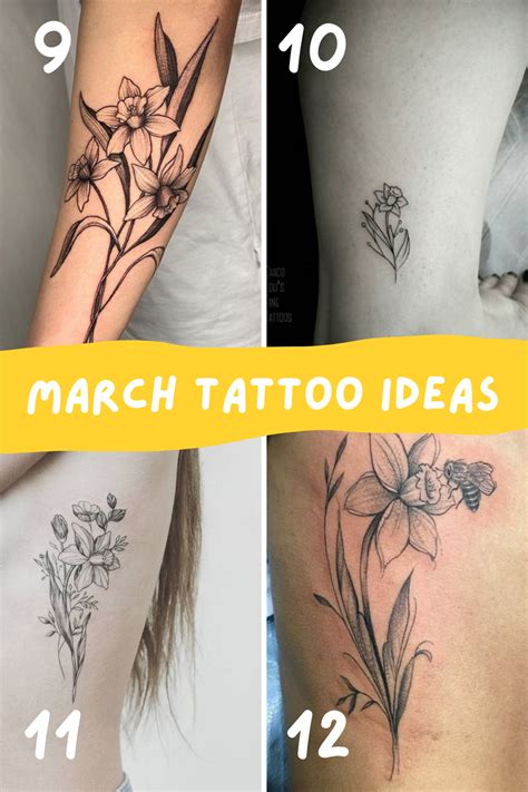 March Birth Flower Tattoo Designs | Best Flower Site