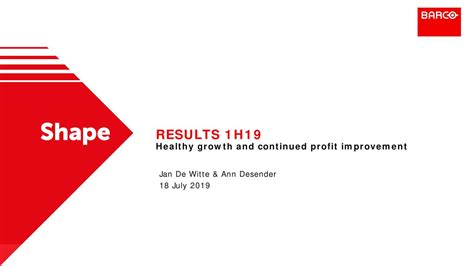 barco nv   results earnings call  otcmktsbcnaf