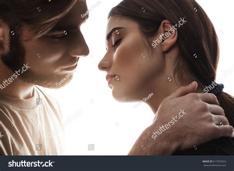 man holding hand  womans neck stock photo  shutterstock