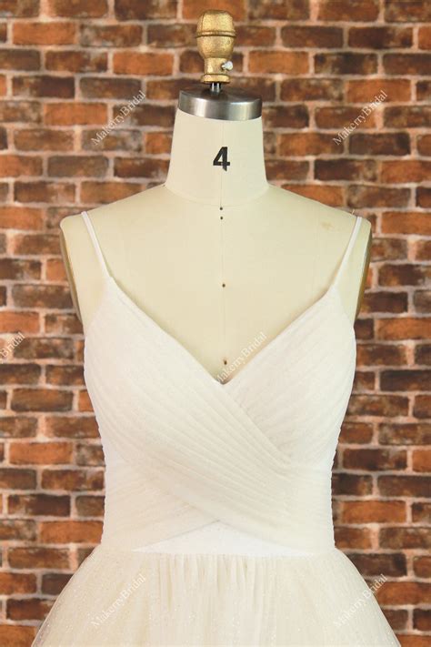 Shimmer Champagne Tulle Layered Wedding gown – MakerryBridal