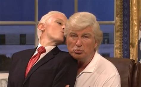 Kate McKinnon's Jeff Sessions kisses Alec Baldwin's Donald Trump on SNL ...