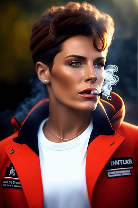 Lexica - Butch lesbian smoking a cigarette