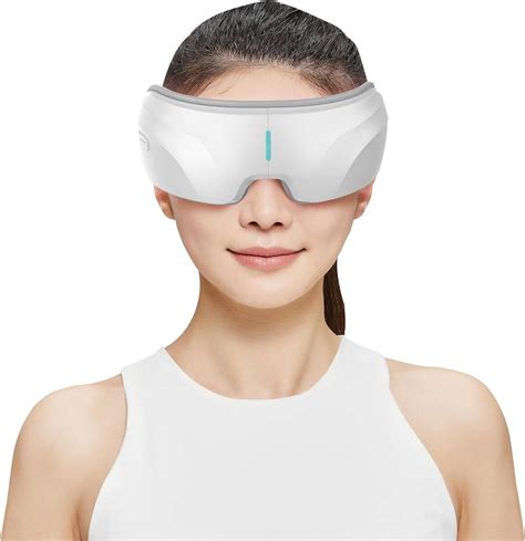 Porodo Rechargeable Eye Massager With Heat & Bluetooth Music - White
