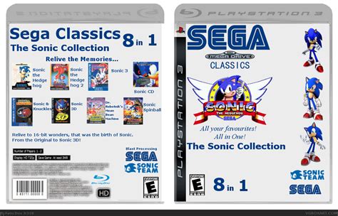 Viewing full size Sega Megadrive Classics: The Sonic Collection box cover