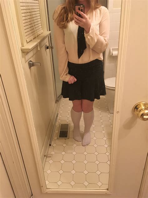 Wetting myself in a skirt and socks! (PICS) - Omorashi experiences