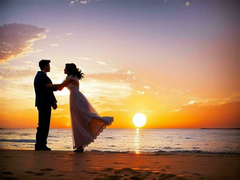 Love - romantic couple beach sunset 26555961 Stock Photo at Vecteezy