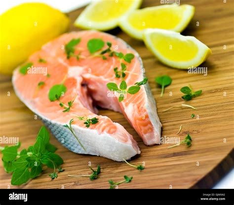 salmon raw stock photo alamy