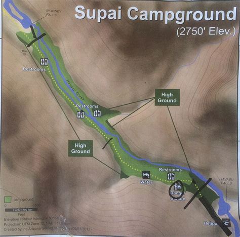 Havasupai campground map | Havasu falls, Camping guide, Havasu