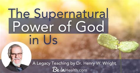 How to Walk in the Supernatural Power of God - Be in Health