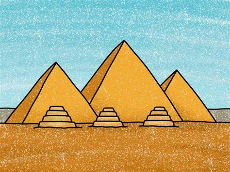 how to draw the pyramids