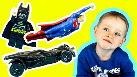 СУПЕРГЕРОИ Бэтмен и СУПЕРМЕН Трасса ХОТ ВИЛС и Бэтмобиль Hot Wheels ...