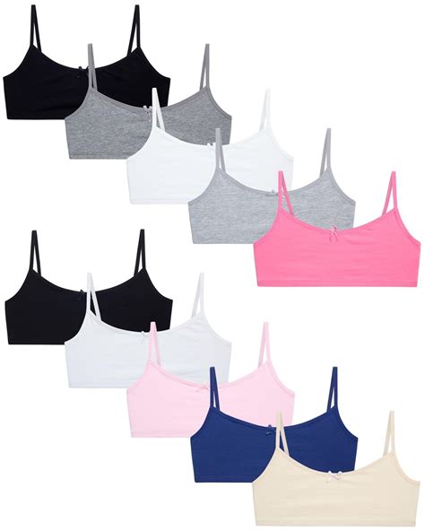 Sweet & Sassy Girls' Seamless Beginning Bralette, Cotton Spandex Cami