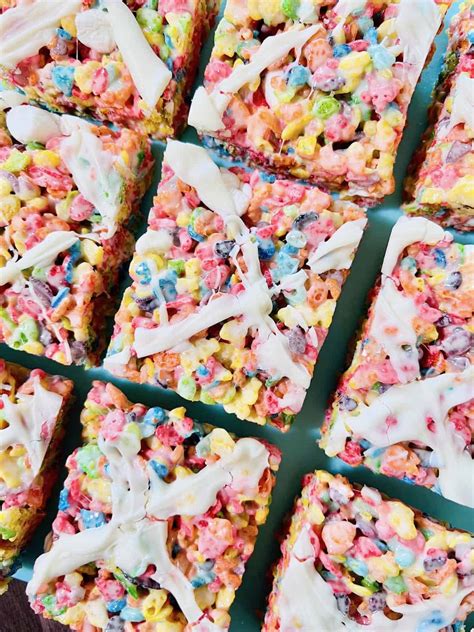 Fruity Pebbles Cereal Bars - The Short Order Cook